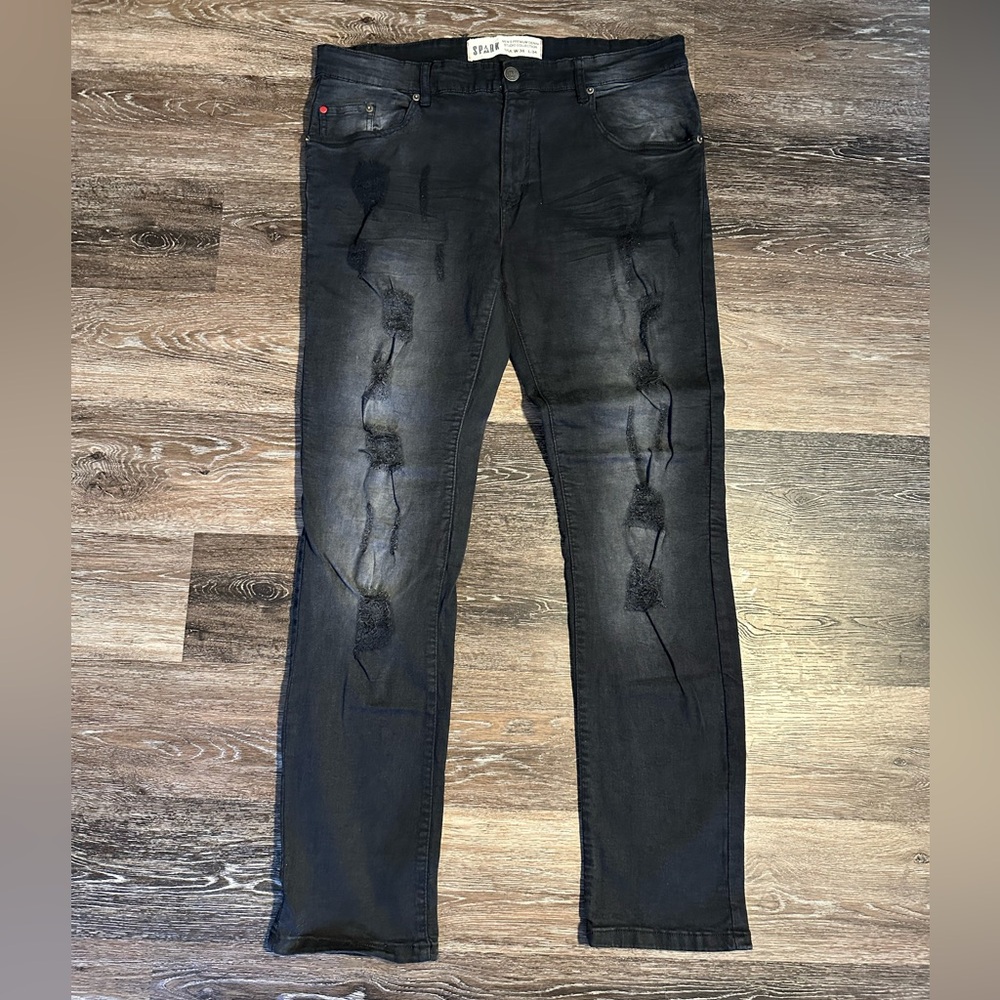 Distressed jeans